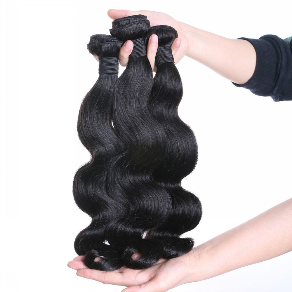 Body wave hair weaving  100% human hair  virgin hair natural peruvian human hair YL003